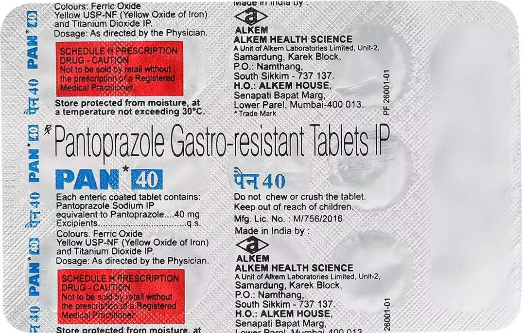 PAN 40MG TAB 1*15