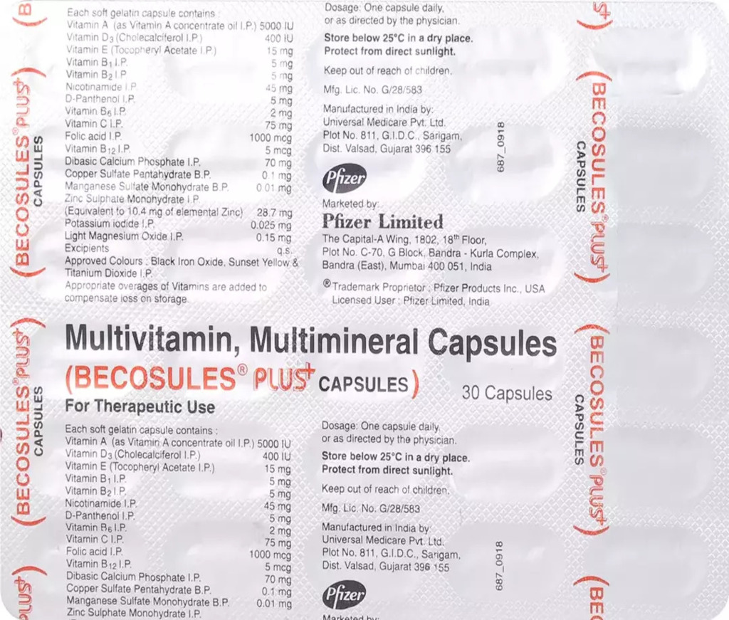 BECOSULES PLUS CAP 30 S